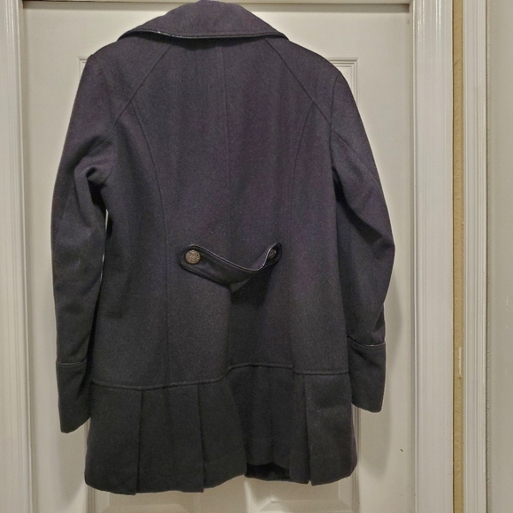 Attention woman's black Wool pea coat sz XL - Picture 9 of 9